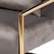 Baxton Studio Mira Grey Velvet Upholstered Gold Finished Metal Lounge Chair 160-9927 - alternate 2